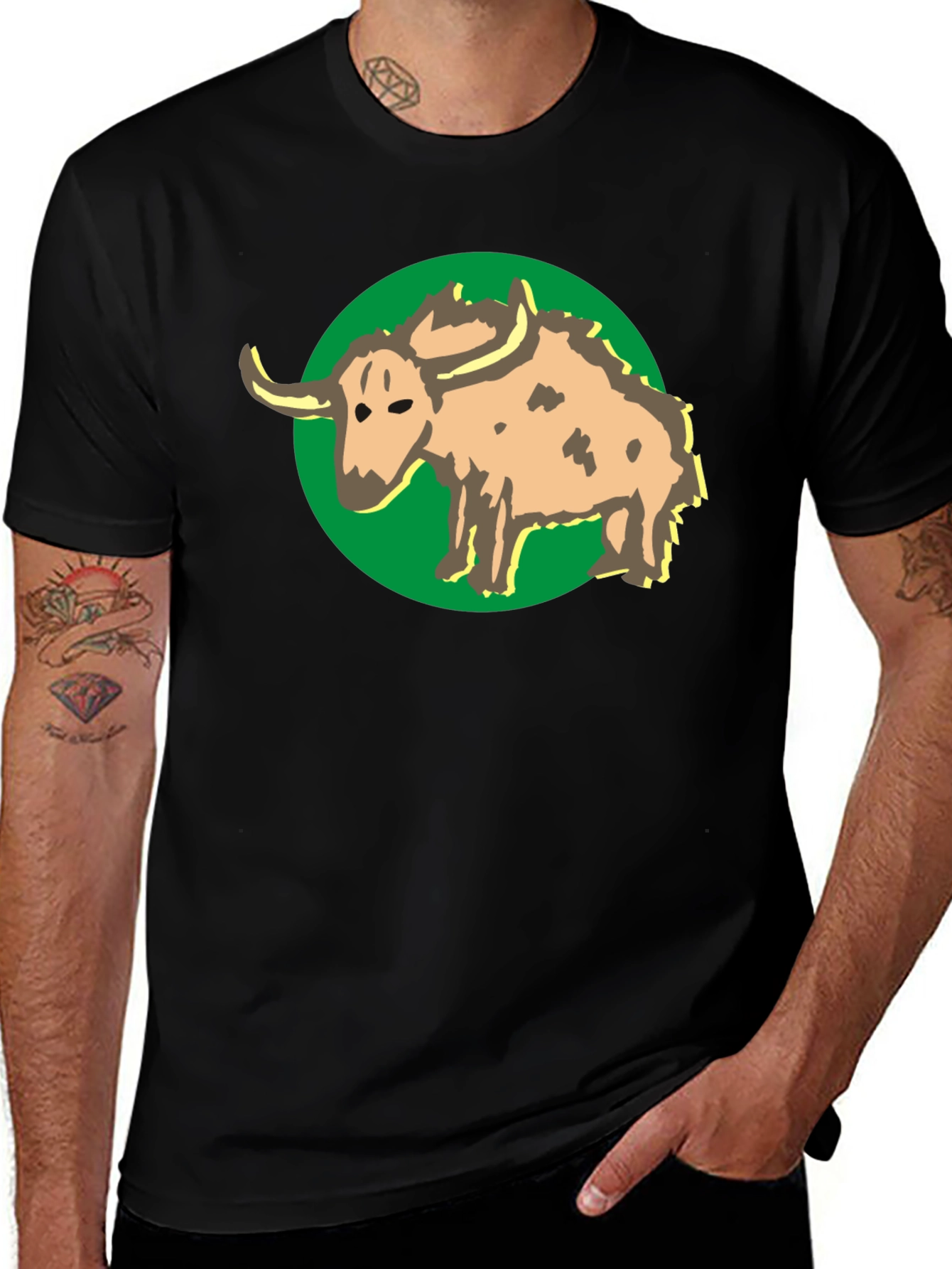 Buffalo Graphic Print Black T-Shirt
