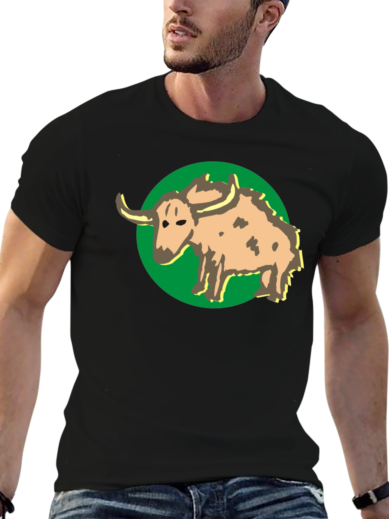 Buffalo Graphic Print Black T-Shirt