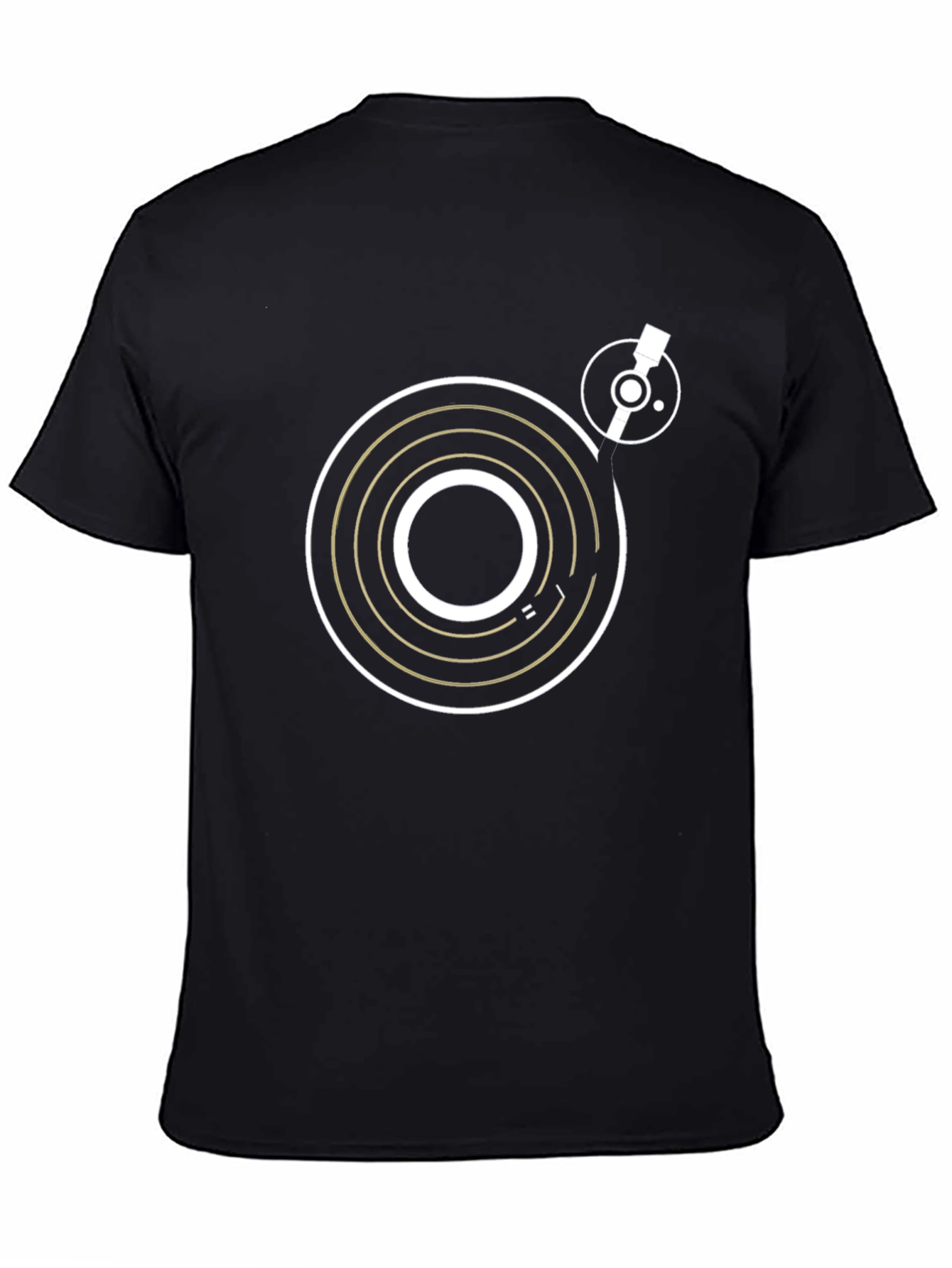 DJ Turntable Graphic Tee - Black Cotton T-Shirt