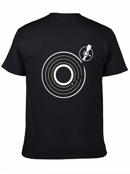 DJ Turntable Graphic Tee - Black Cotton T-Shirt