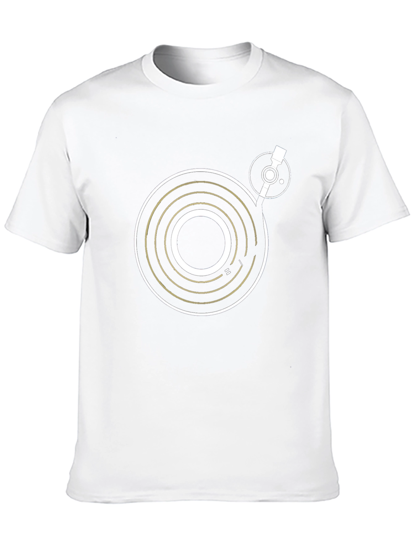 DJ Turntable Graphic Tee - Black Cotton T-Shirt