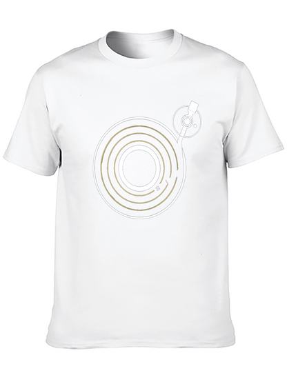 DJ Turntable Graphic Tee - Black Cotton T-Shirt