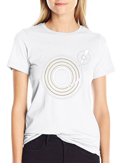 DJ Turntable Graphic Tee - Black Cotton T-Shirt