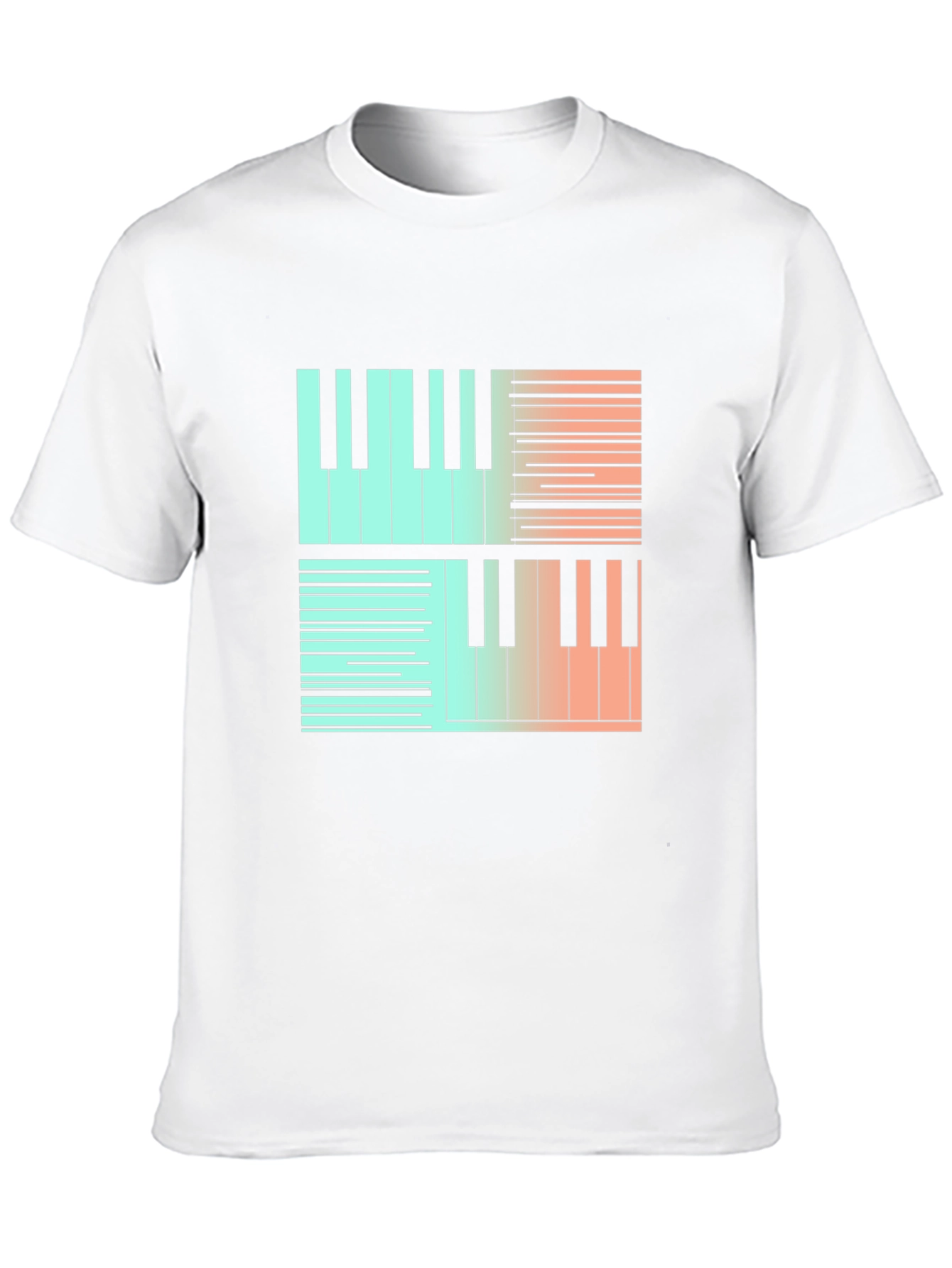Piano Keys Graphic Tee - Stylish Music Lover Shirt