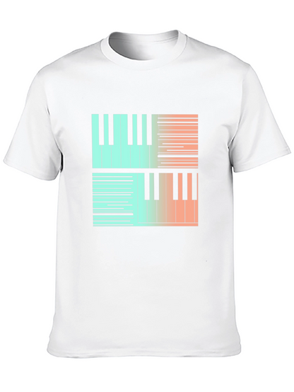 Piano Keys Graphic Tee - Stylish Music Lover Shirt