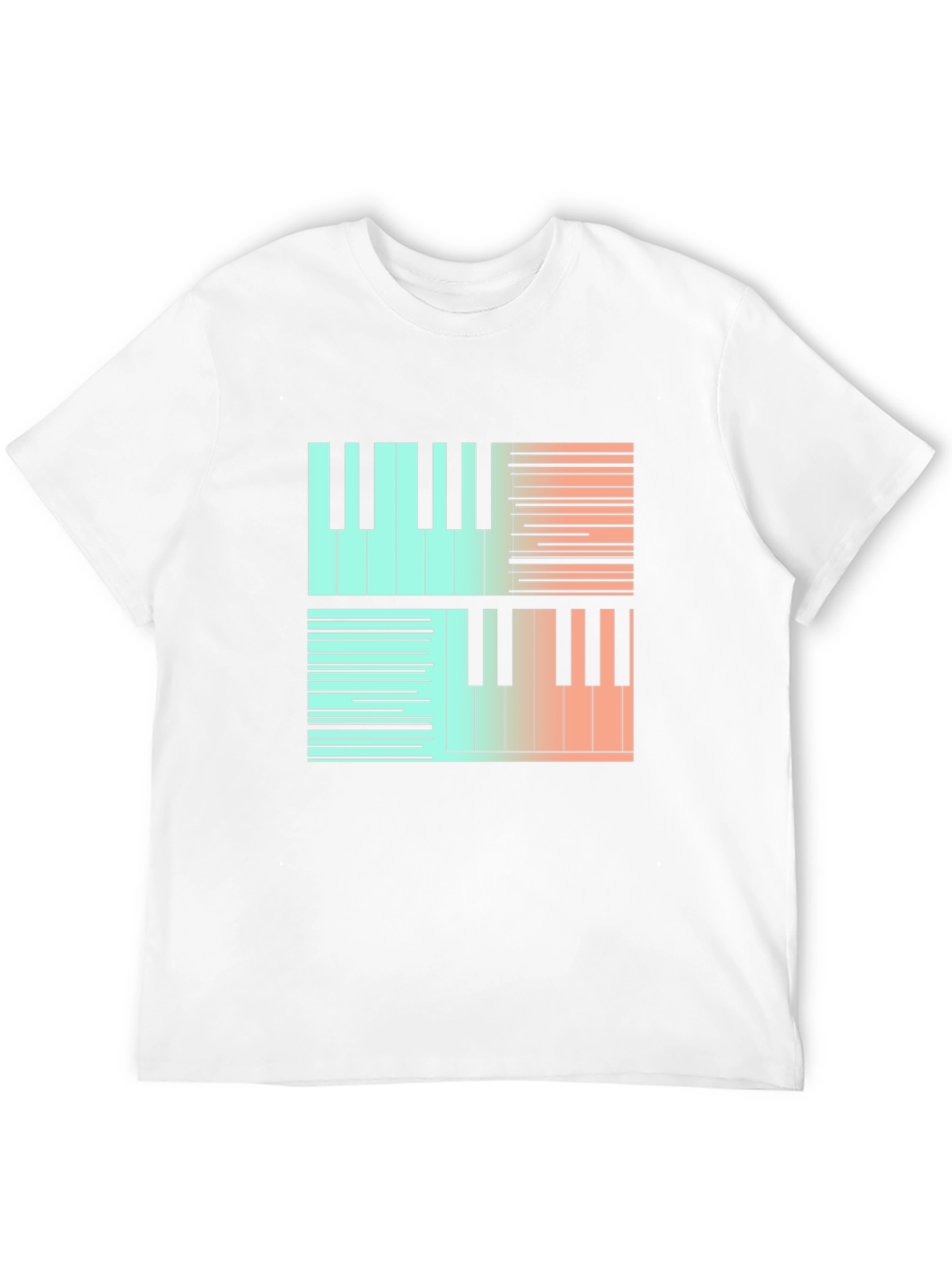 Piano Keys Graphic Tee - Stylish Music Lover Shirt