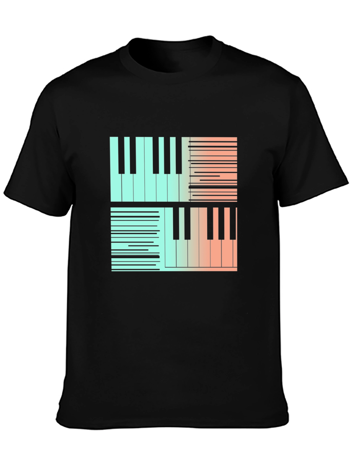 Piano Keys Graphic Tee - Stylish Music Lover Shirt
