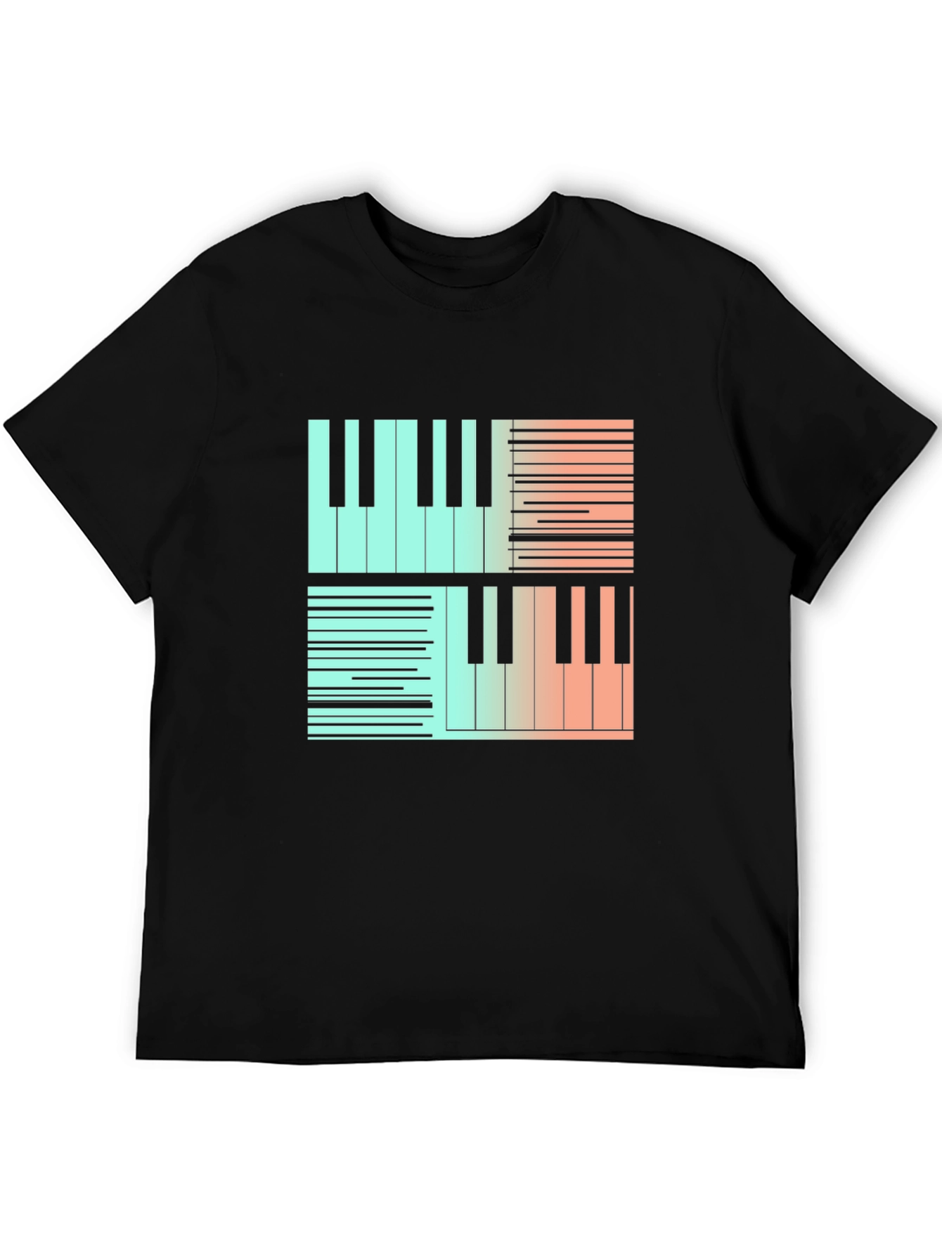 Piano Keys Graphic Tee - Stylish Music Lover Shirt
