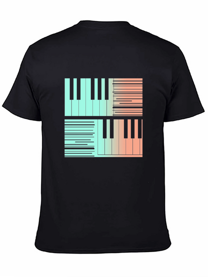 Piano Keys Graphic Tee - Stylish Music Lover Shirt