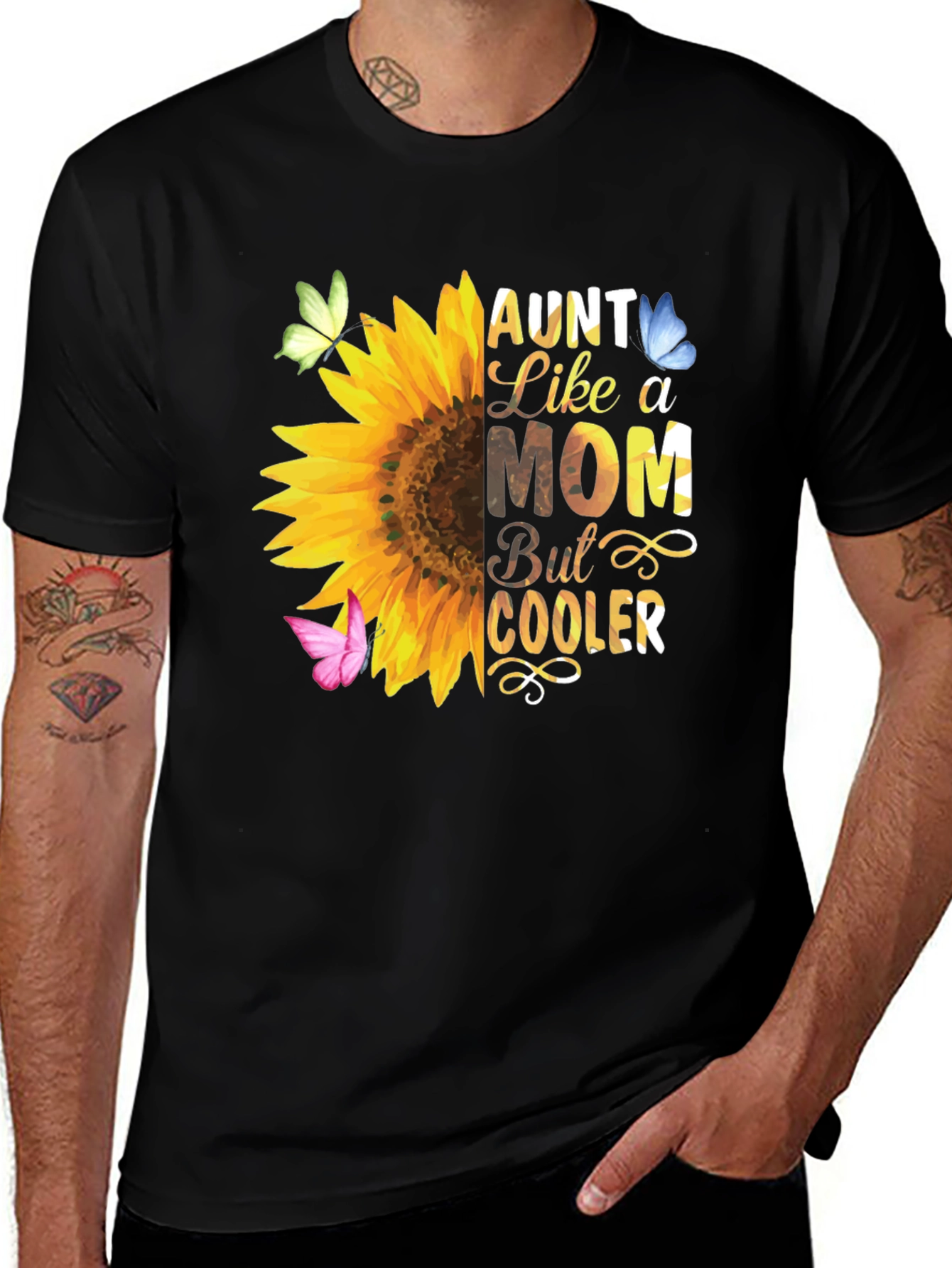 Aunt Like a Mom Sunflower T-Shirt