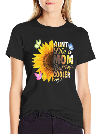 Aunt Like a Mom Sunflower T-Shirt