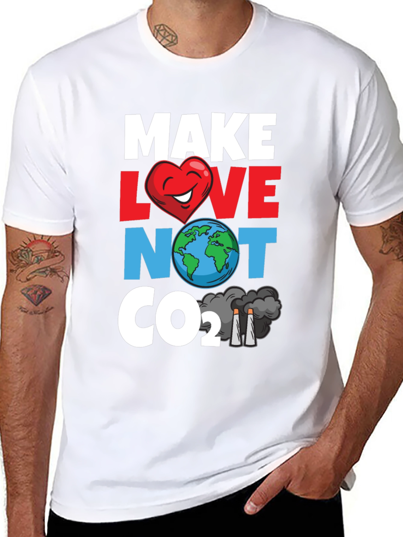 Eco-Friendly Tee: Make Love Not CO2