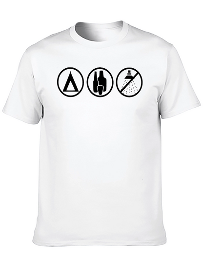 Camp Drink No Shower - Black T-Shirt