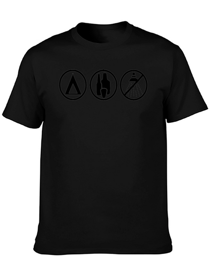 Camp Drink No Shower - Black T-Shirt