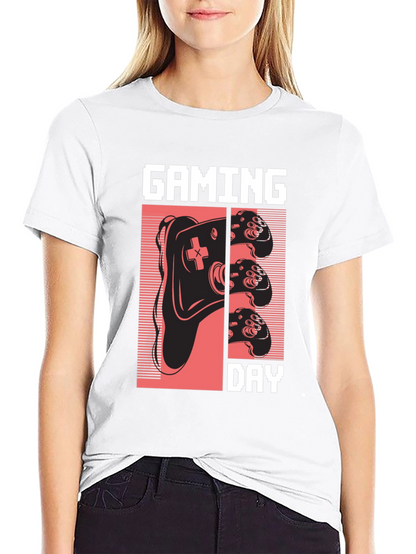 Gaming Day Pixel Art Black T-Shirt
