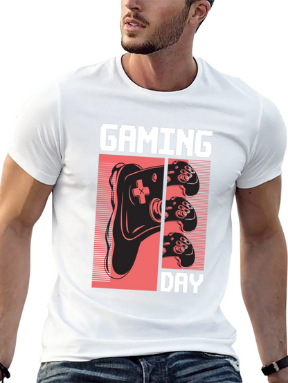 Gaming Day Pixel Art Black T-Shirt