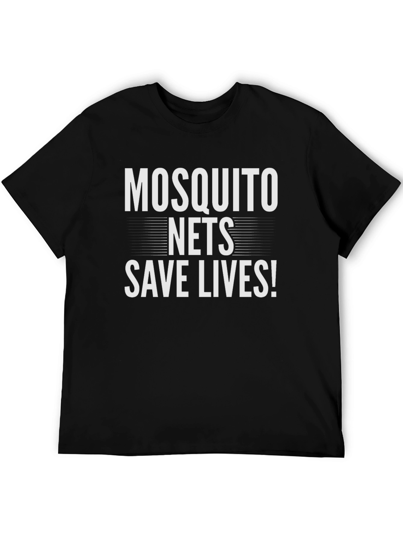 Mosquito Nets Save Lives T-Shirt - Black