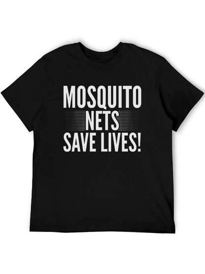 Mosquito Nets Save Lives T-Shirt - Black