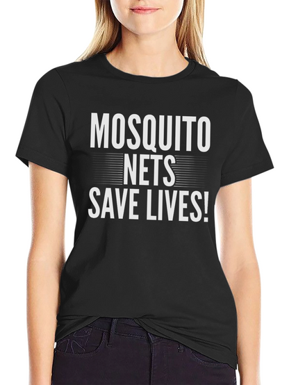 Mosquito Nets Save Lives T-Shirt - Black