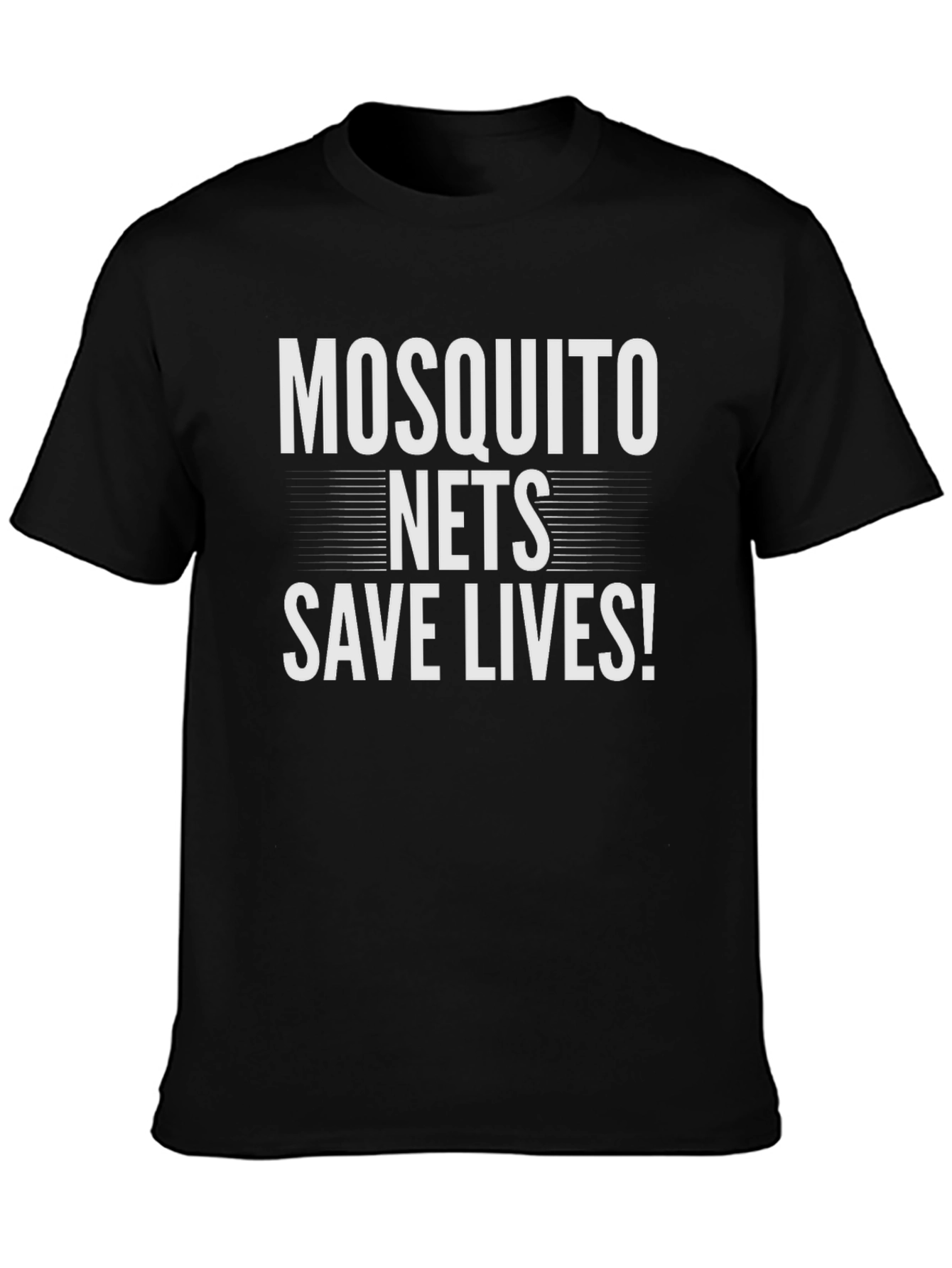 Mosquito Nets Save Lives T-Shirt - Black