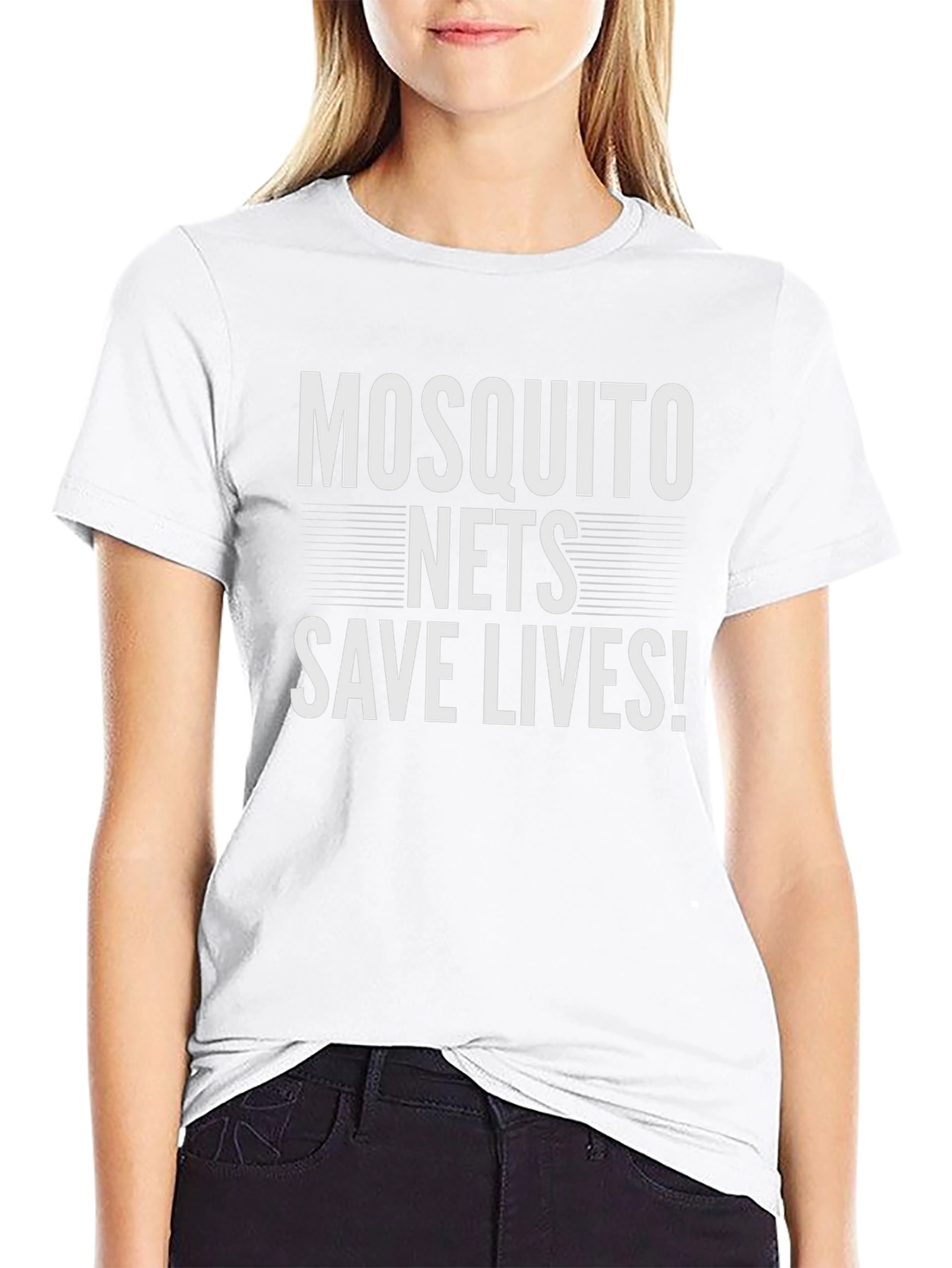 Mosquito Nets Save Lives T-Shirt - Black