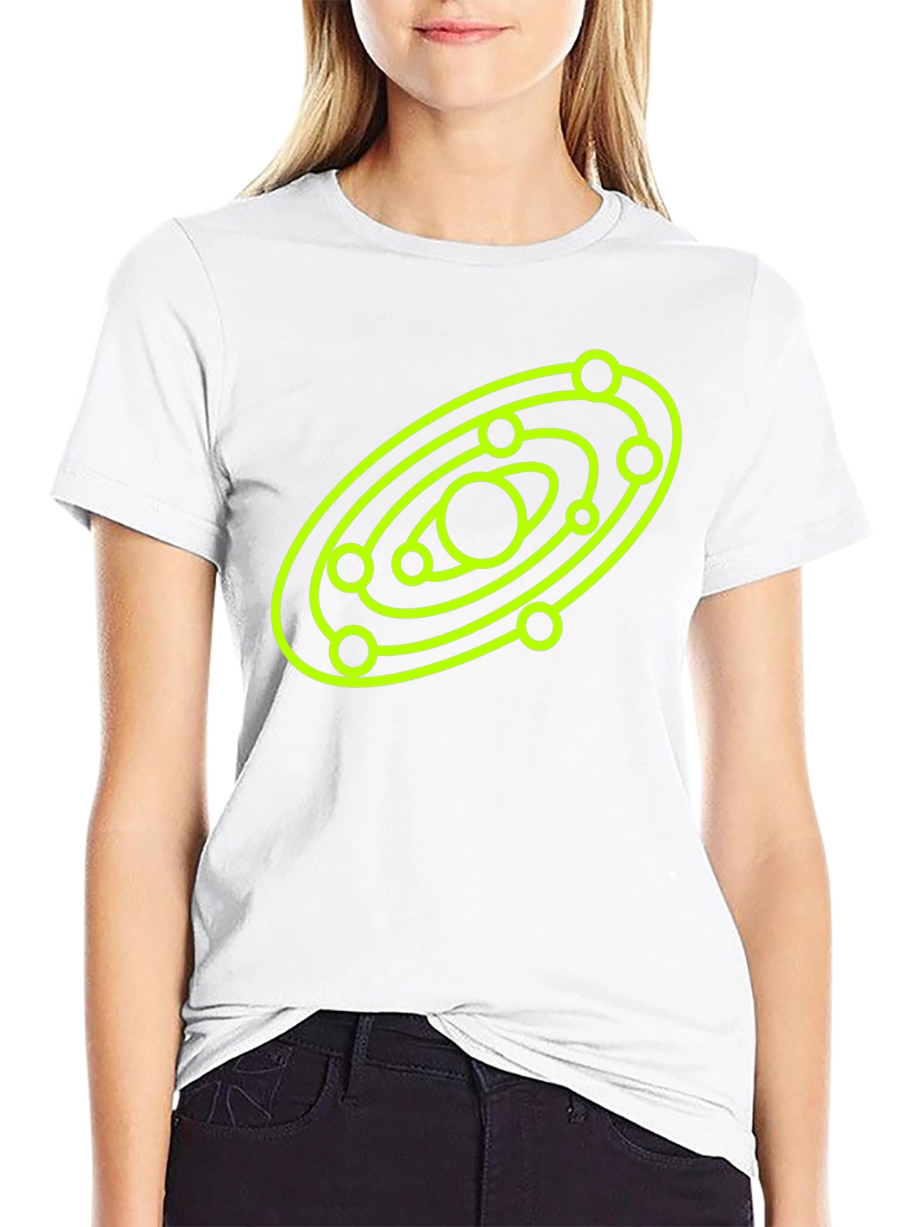 Cosmic Orbit Graphic Tee - Black