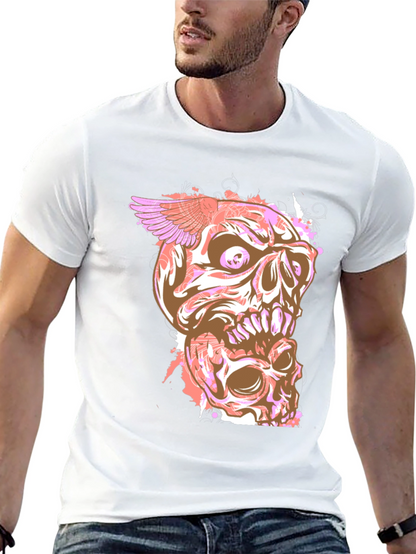 Skull Winged Graphic Print T-Shirt