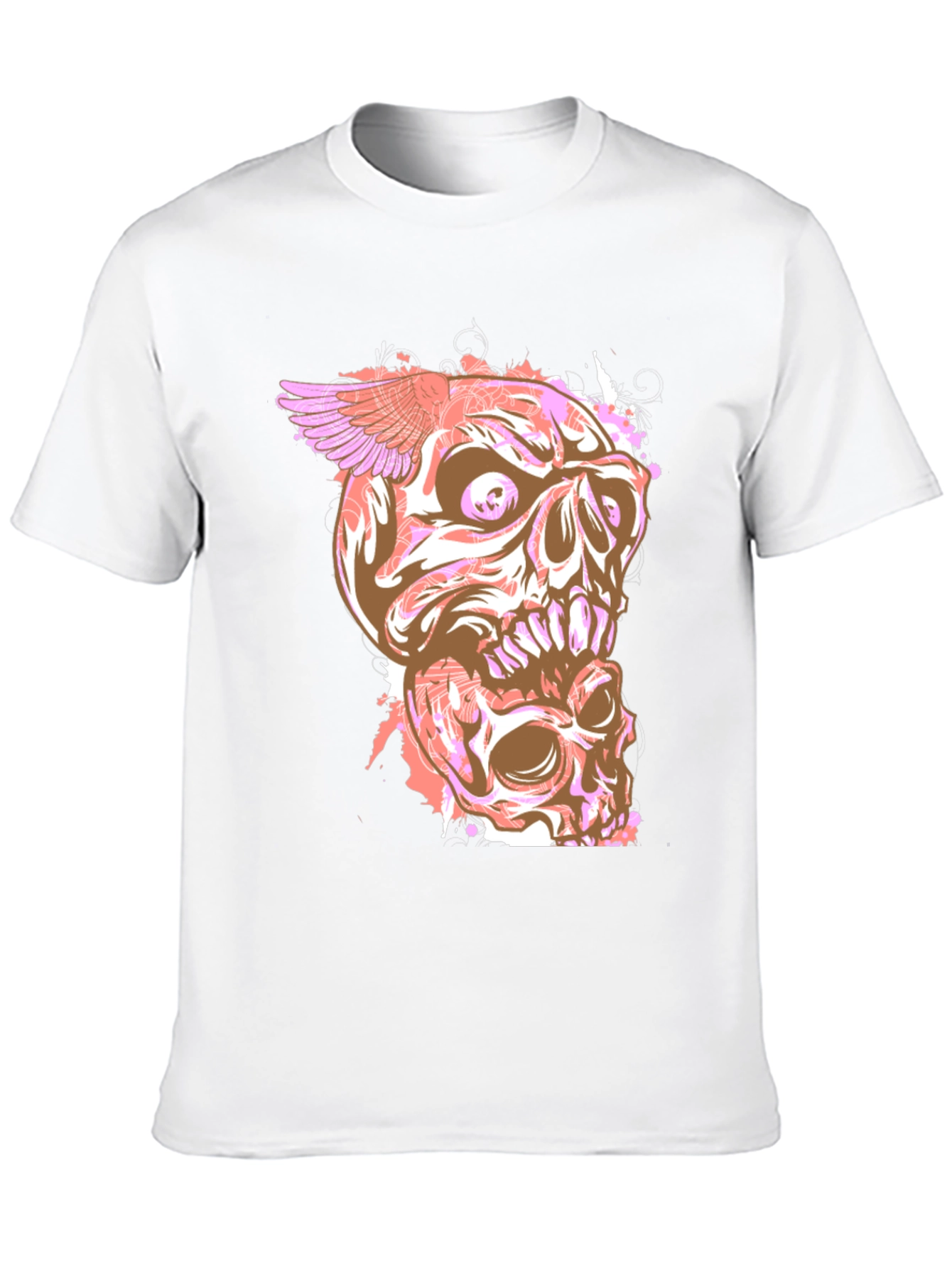 Skull Winged Graphic Print T-Shirt