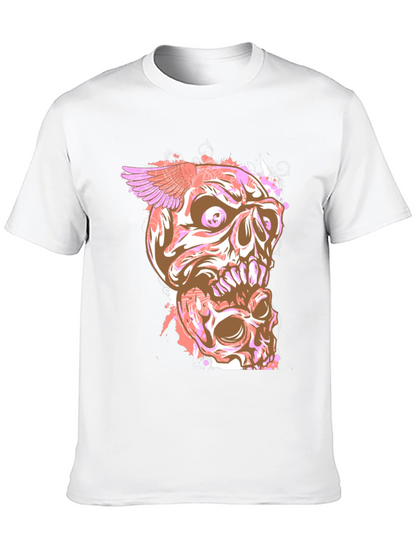 Skull Winged Graphic Print T-Shirt