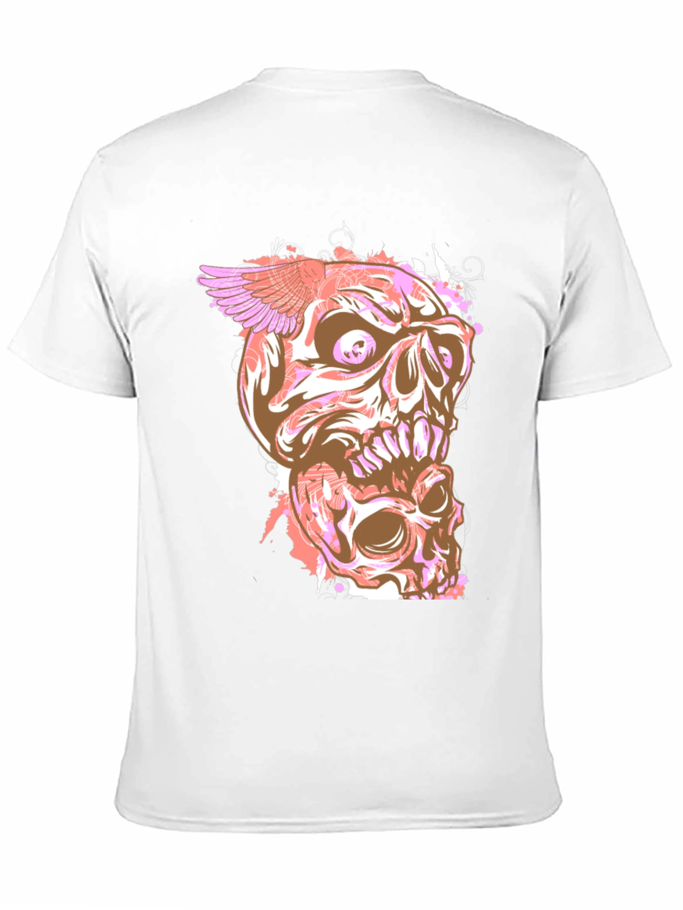 Skull Winged Graphic Print T-Shirt