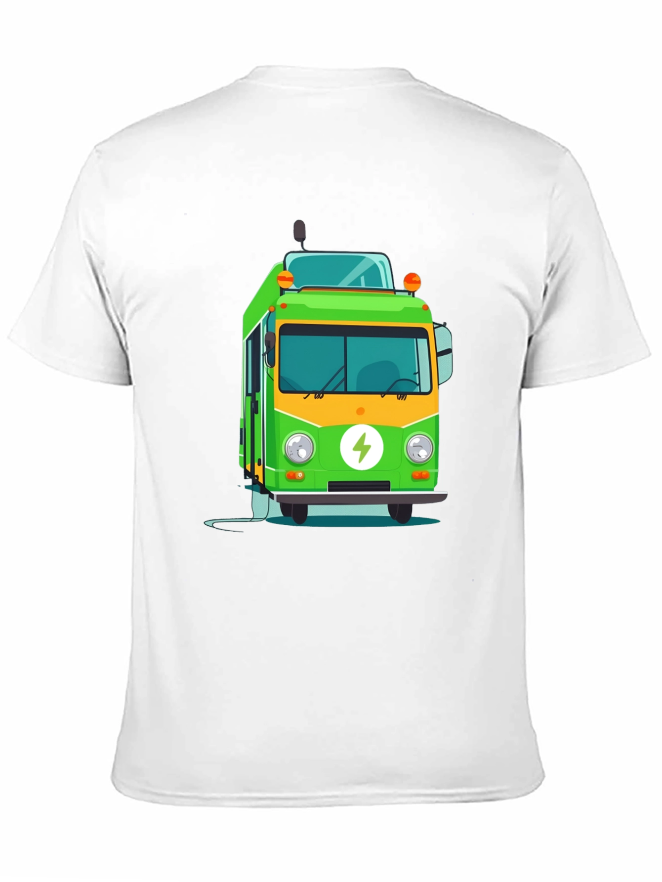 Electric Bus Graphic Tee - Modern Black T-Shirt