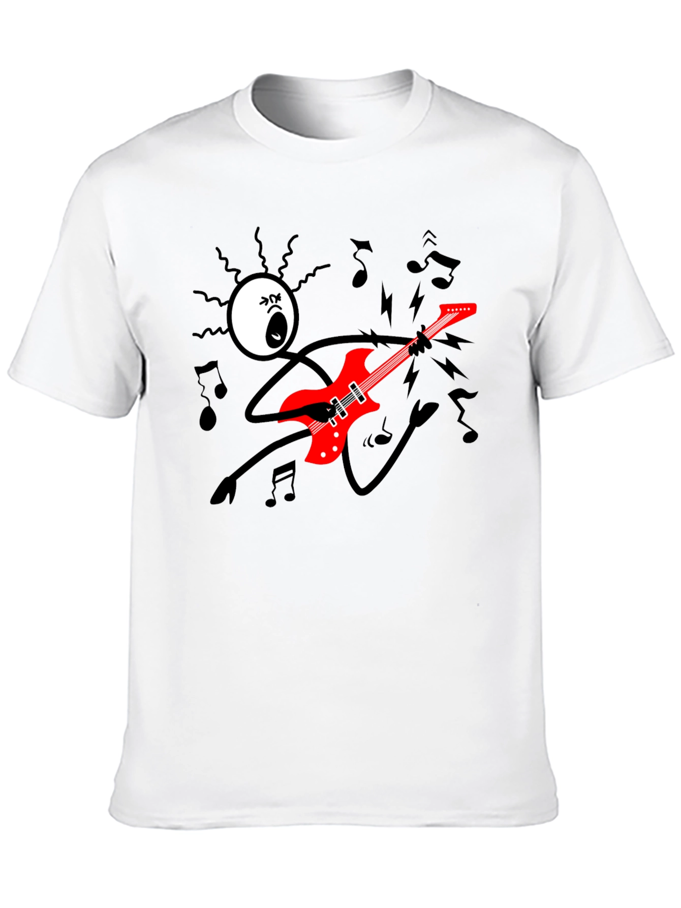 Rock On! Graphic Print Black T-Shirt