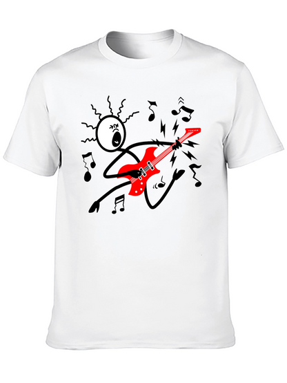 Rock On! Graphic Print Black T-Shirt