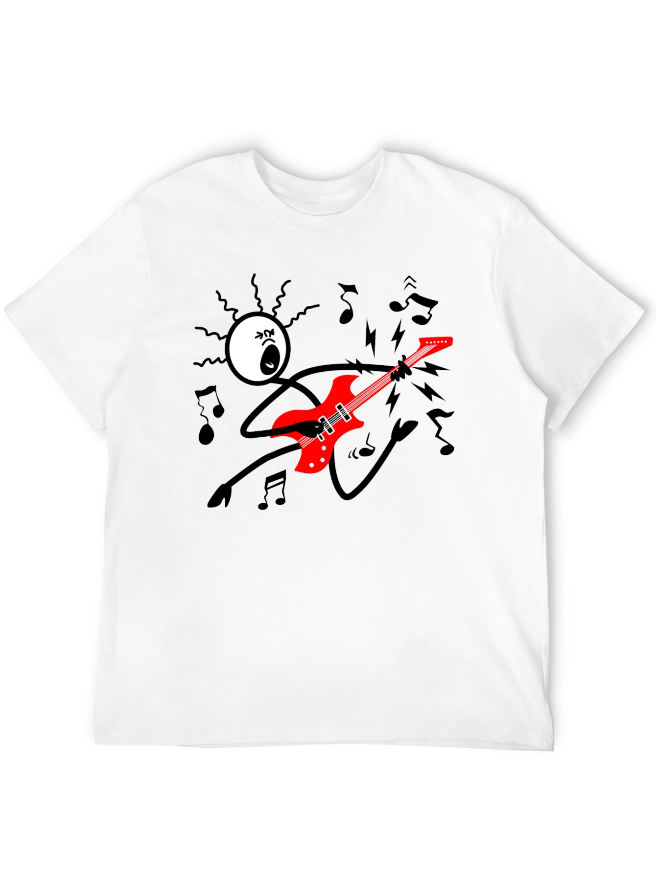 Rock On! Graphic Print Black T-Shirt