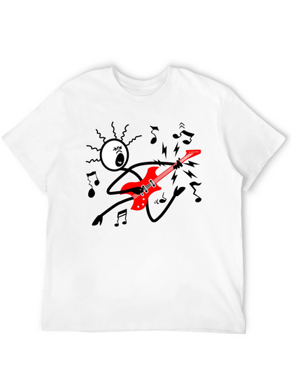 Rock On! Graphic Print Black T-Shirt
