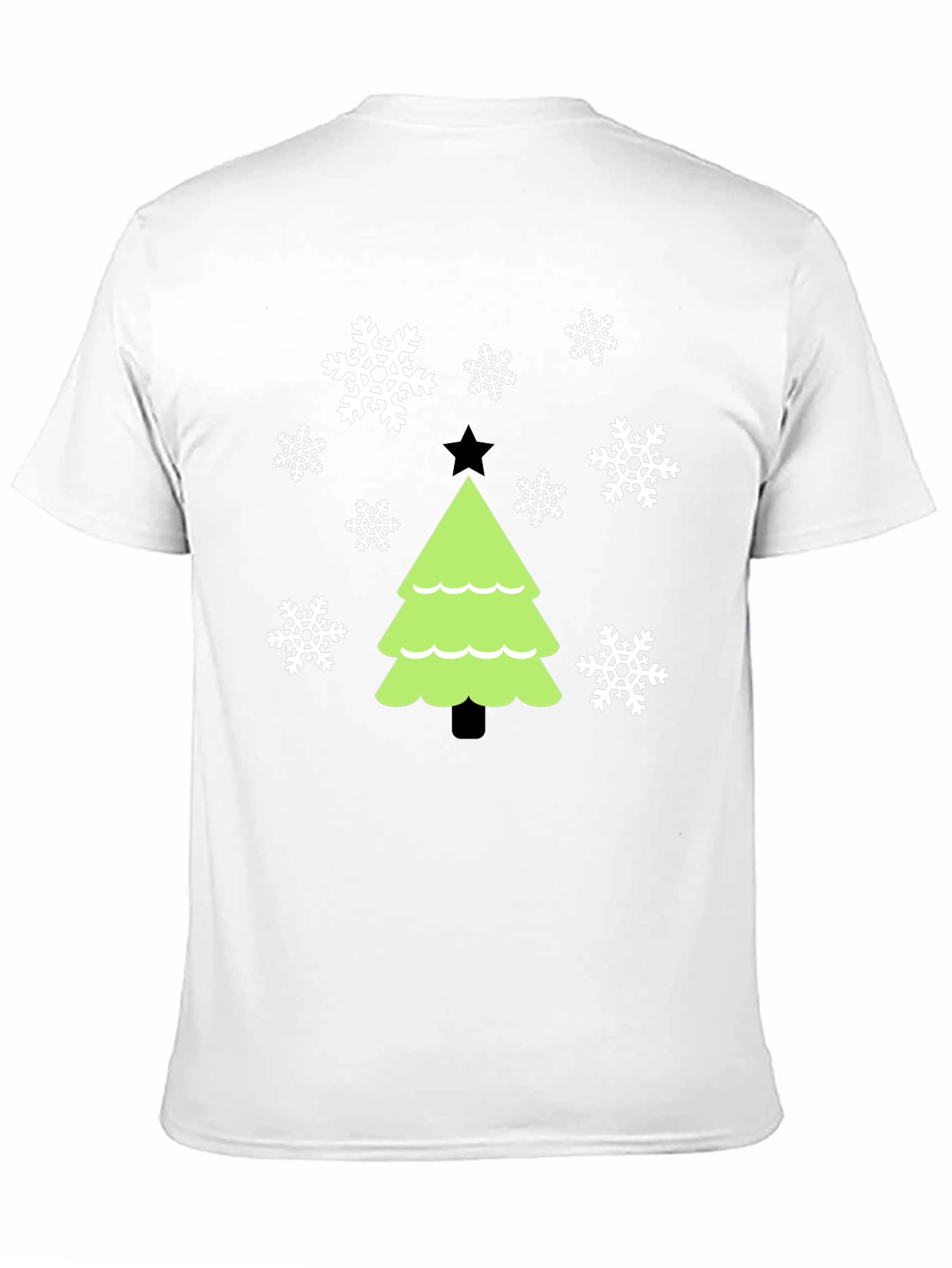 Festive Christmas Tree Snowflake Graphic Tee
