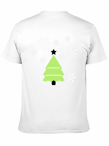 Festive Christmas Tree Snowflake Graphic Tee