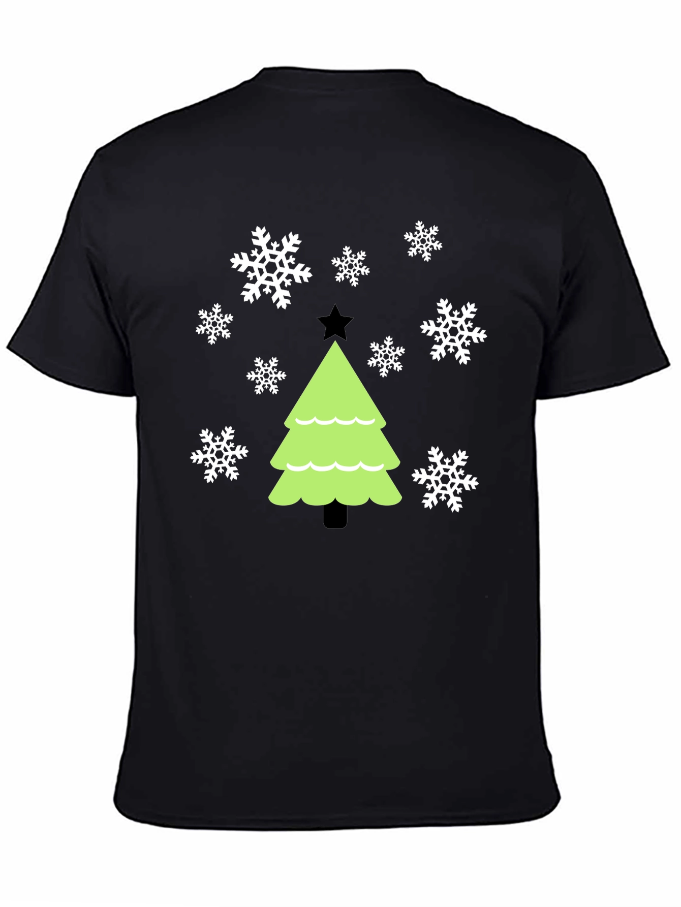 Festive Christmas Tree Snowflake Graphic Tee