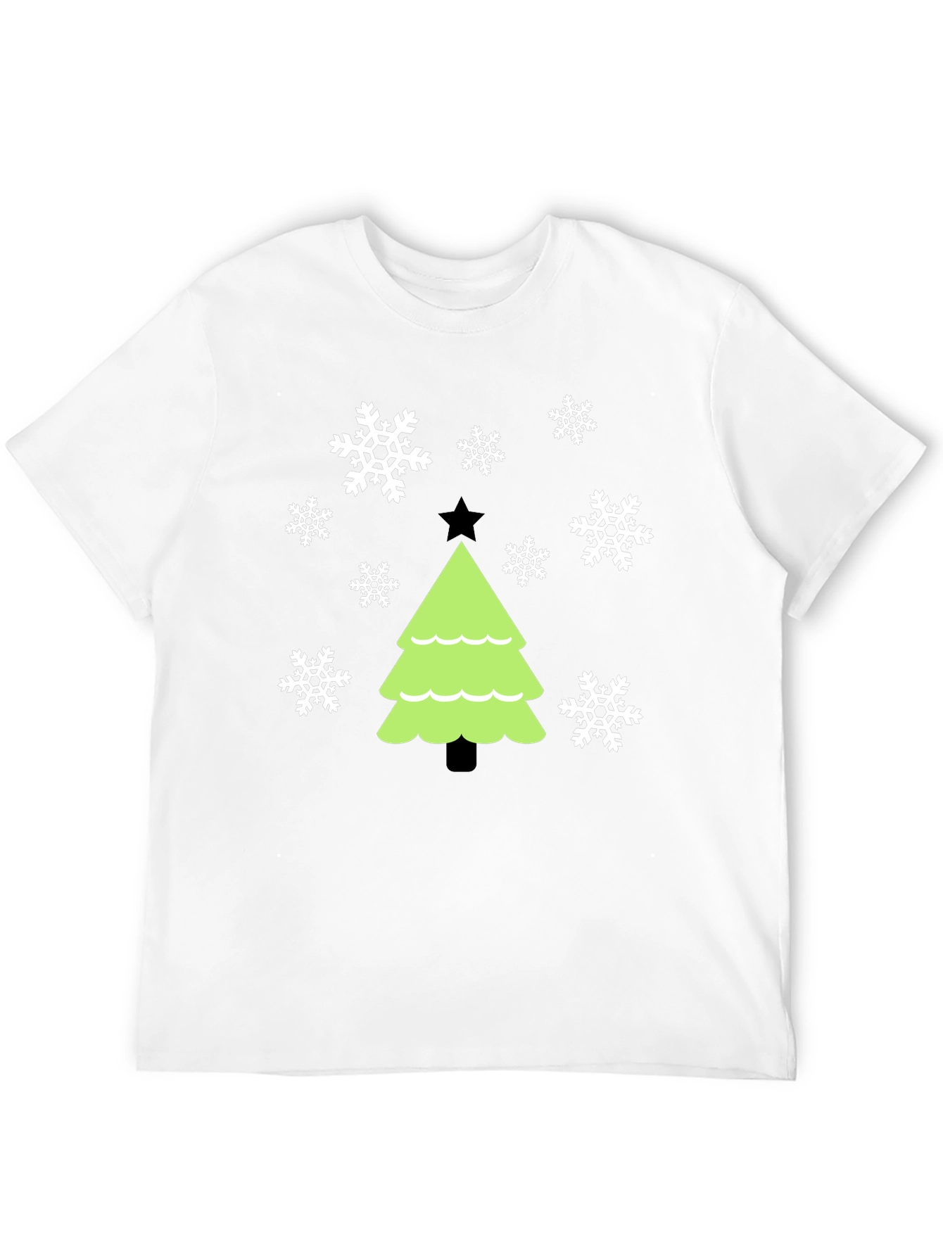 Festive Christmas Tree Snowflake Graphic Tee
