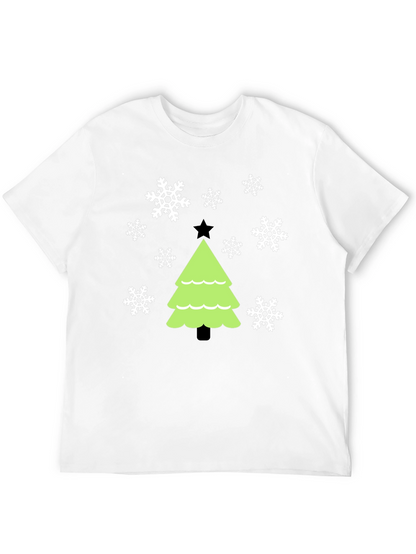 Festive Christmas Tree Snowflake Graphic Tee