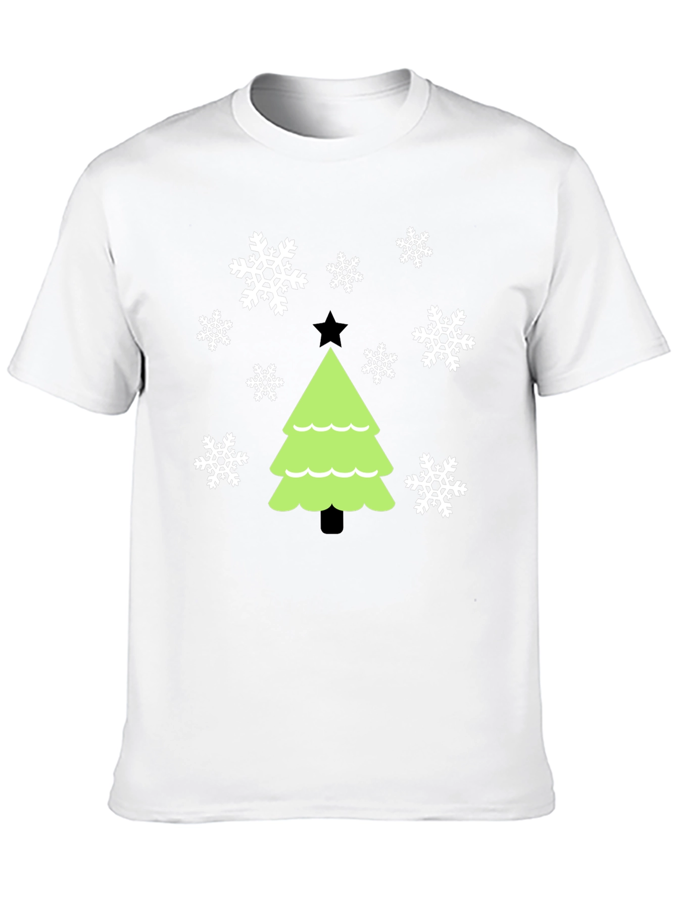 Festive Christmas Tree Snowflake Graphic Tee