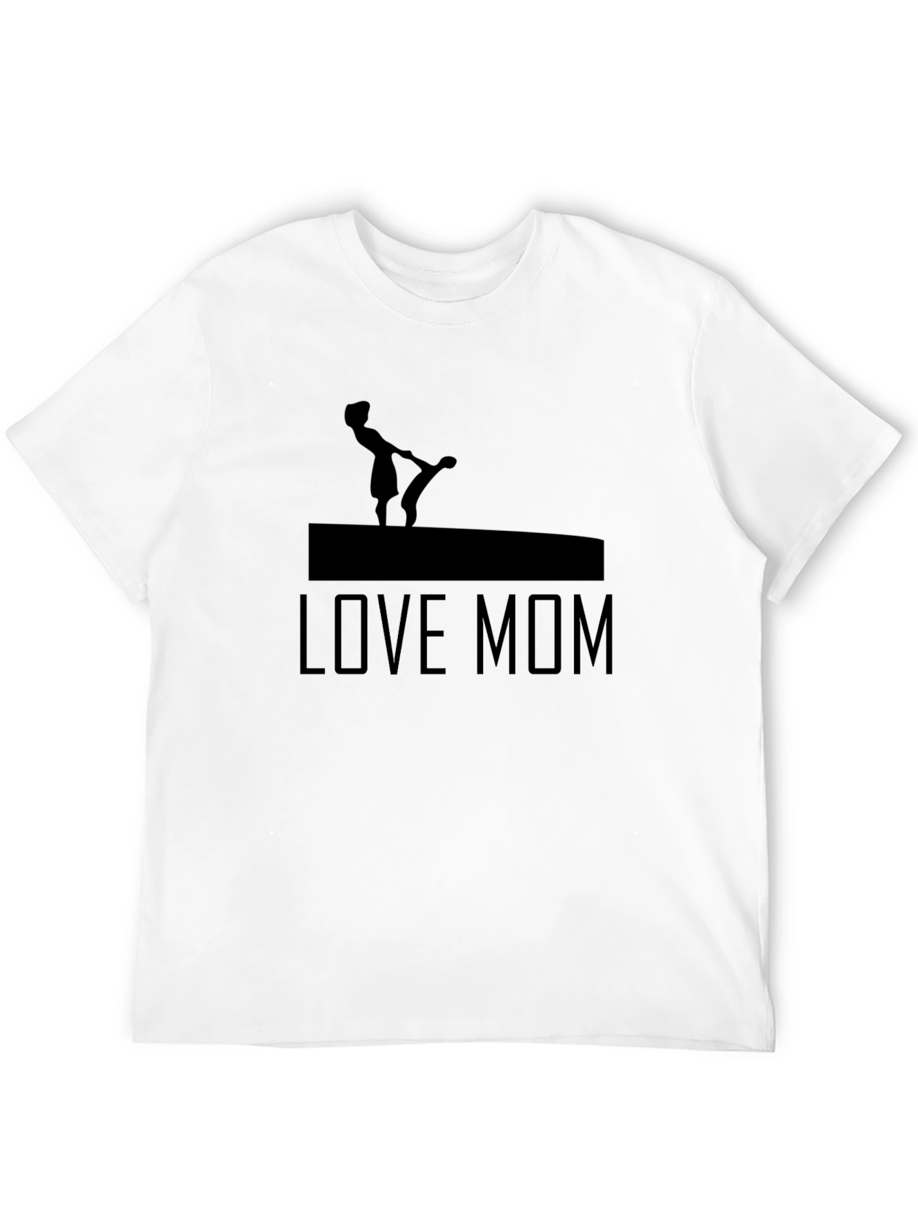 Love Mom Graphic Tee - Black Cotton T-Shirt