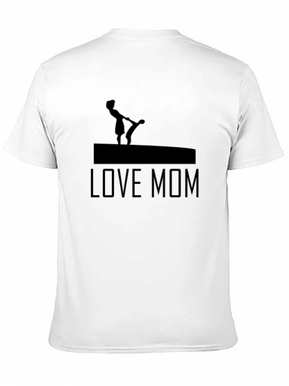 Love Mom Graphic Tee - Black Cotton T-Shirt