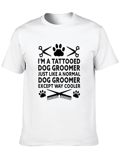 Tattooed Dog Groomer Black Graphic T-Shirt