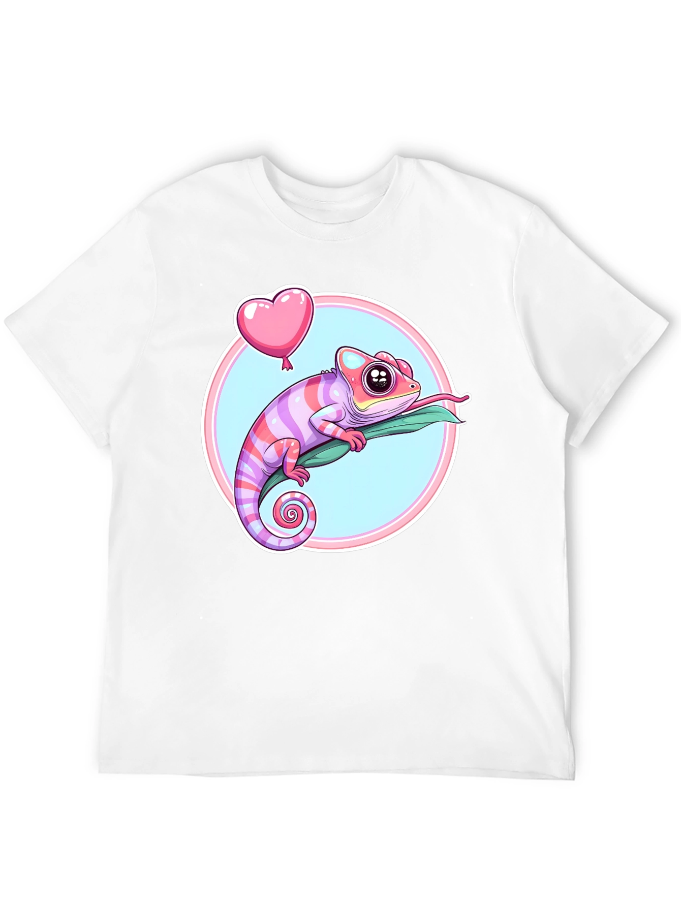 Chameleon Heart Balloon Graphic Tee - Fun & Stylish