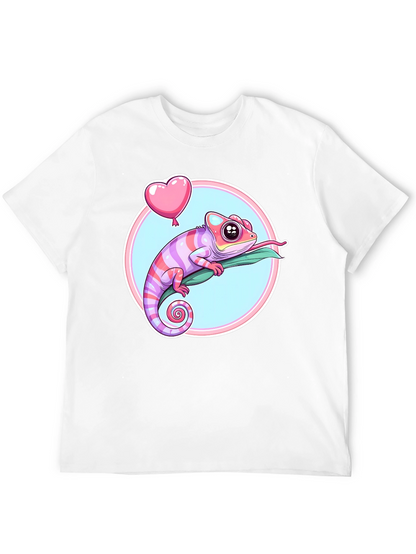 Chameleon Heart Balloon Graphic Tee - Fun & Stylish