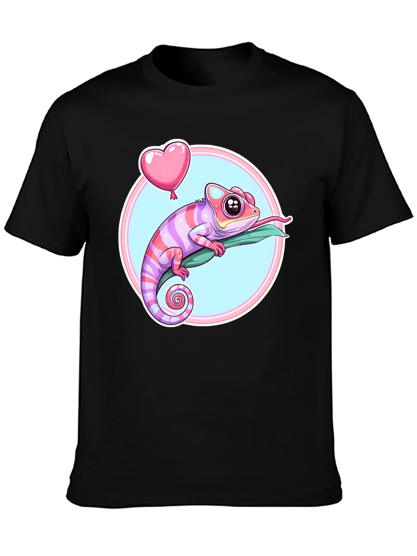 Chameleon Heart Balloon Graphic Tee - Fun & Stylish