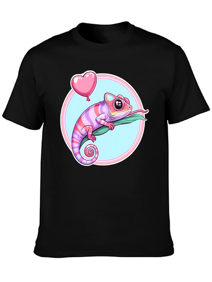 Chameleon Heart Balloon Graphic Tee - Fun & Stylish