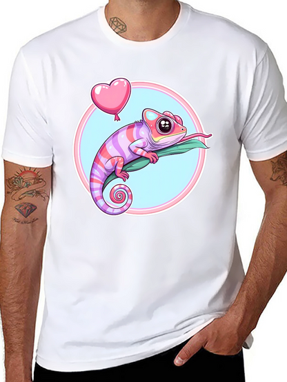 Chameleon Heart Balloon Graphic Tee - Fun & Stylish