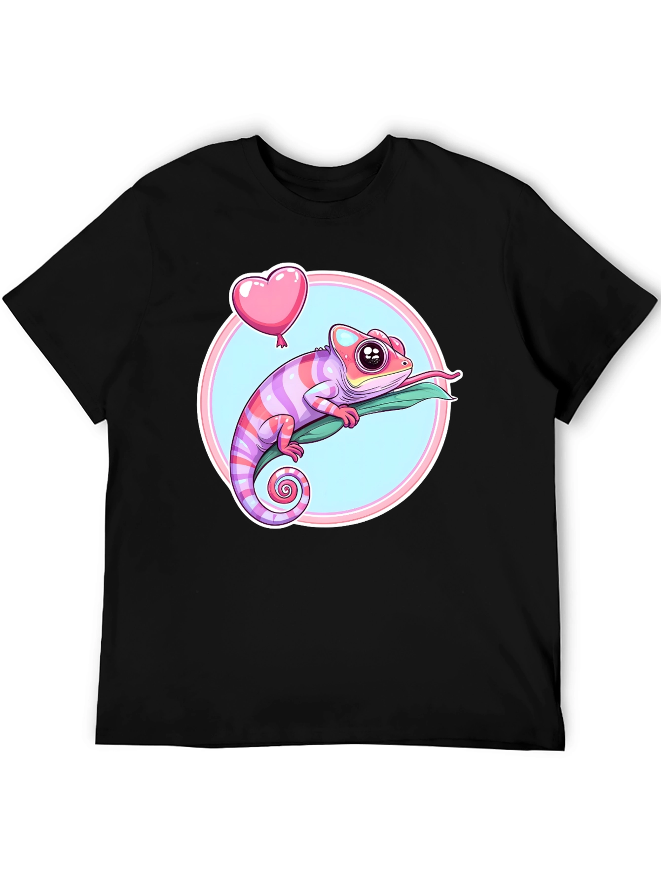 Chameleon Heart Balloon Graphic Tee - Fun & Stylish